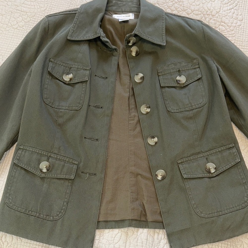 Isaac Mizrahi Khaki Jean Jacket